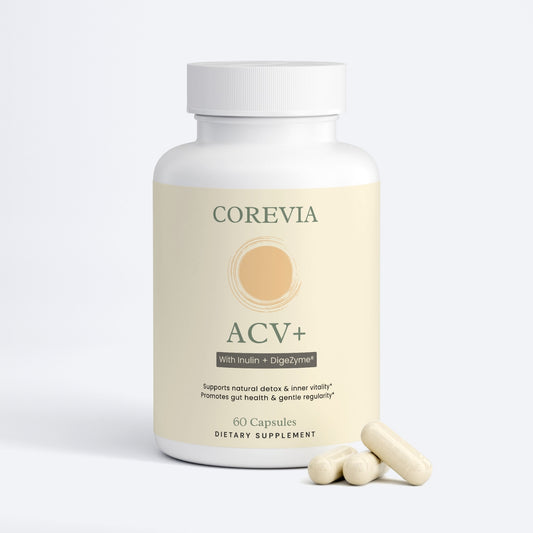 ACV+ | Apple Cider Vinegar Supplement with Probiotics & Enzymes | 60 Capsules | GMP Certified, Vegan, Made in USA