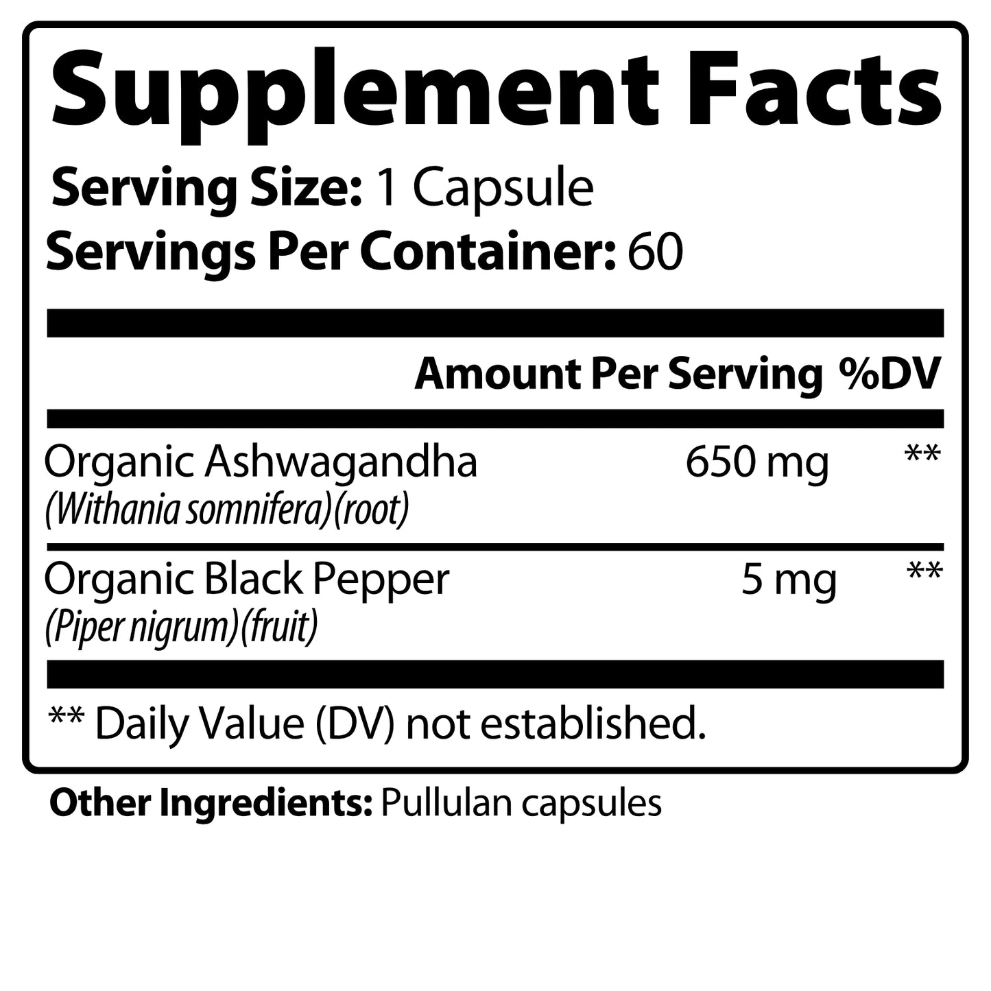 Calm+ | Organic Ashwagandha Supplement for Cortisol & Stress Support | 60 Capsules | Non-Drowsy, Vegan, GMP Certified, Made in USA