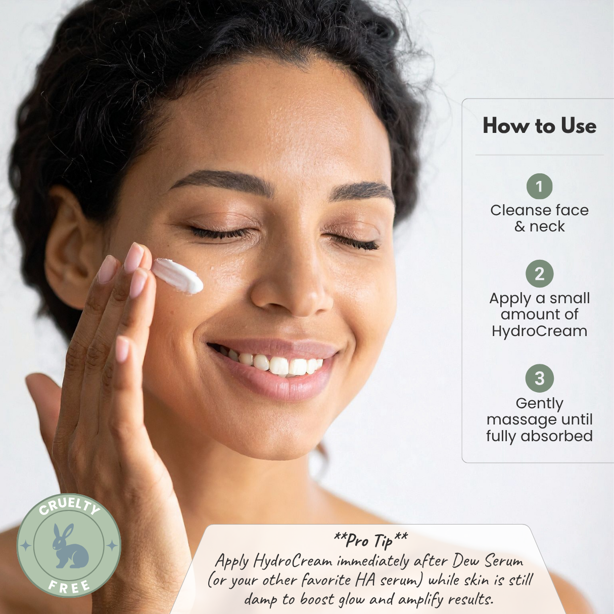 HydroCream | Triple-Fruit Hydration Complex™ Face Moisturizer for Dry Skin | 1.7 oz | Cruelty-Free, Made in USA